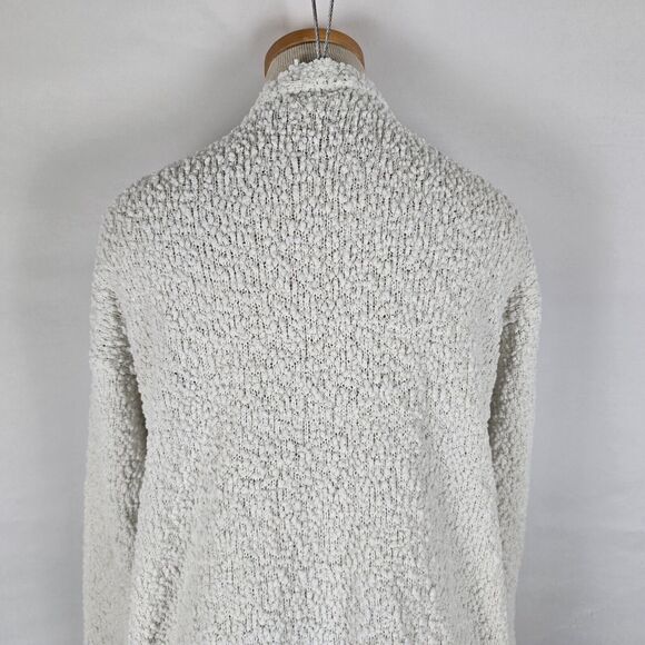 Studio B Bobeau Open Front Cardigan Women's 1X Ivory Popcorn V-Neck Long Sleeve - Picture 14 of 16